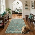 thumbnail image 3 of Moynesa 3'x5' Insect Washable Rug, Small Area Rug for Living Room Bedroom, Non Slip Soft Bug Accent Throw Carpet for Entryway Kitchen Nursery Office, Light Green, 3 of 8