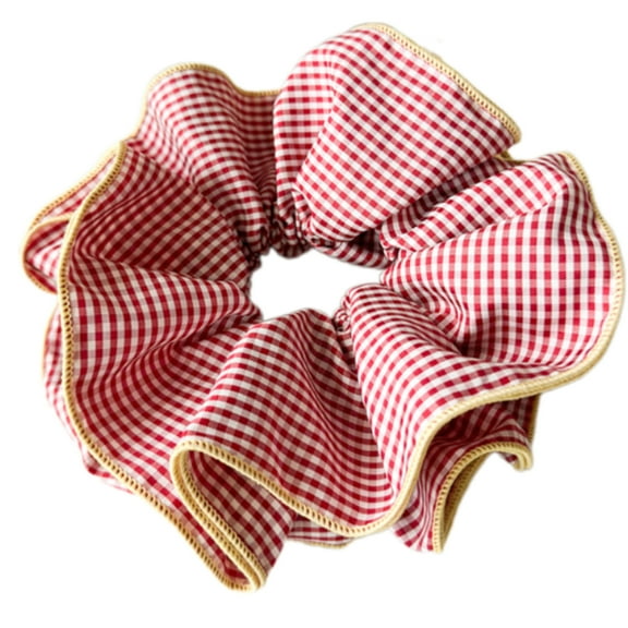 Creative Oversized Floral Ruffled Scrunchies for Women Korean Styles Hairpieces Double Layer Hair Accessories