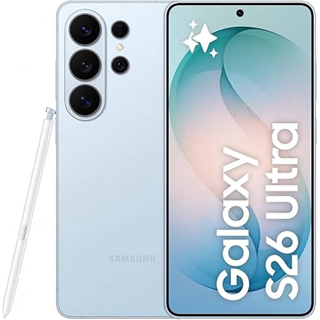 Restored Samsung Galaxy S26 Ultra Sky Blue Unlocked Smartphone, 256GB Storage, 12GB RAM, 6.8" Dynamic AMOLED Display, Advanced AI Camera System Open Box