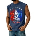thumbnail image 2 of Youpwaven America 250th Anniversary Sleeveless Shirt for Men, USA 250 Year 1776-2026 Patriotic Muscle Tank Top, Fighter Jet Graphic Commemorative Apparel, 2 of 4