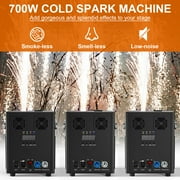 Cold Spark Machine 3-16 FT Adjustable Firework Machine with Remote DMX512 Stage Effect Machine for Wedding Party Stage Disco Halloween