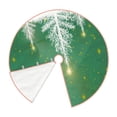 thumbnail image 2 of Daiia Christmas Green Drawing Merry Christmas Tree Skirt , Xmas Large Lace-up Tree Skirt, Santa Snowflakes Rustic Home Decorations New Year Party Farmhouse Decor-30", 2 of 7