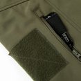 thumbnail image 4 of Hsovts Mens Hooded Military Tactical Softshell Jacket Waterproof Windproof Fleece Lined Coat Outdoor Hiking Winter Fall Jackets Green M, 4 of 5
