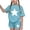 Blue, variant on Girls Summer Outfit Sets, Casual Crew Neck Graphic Short Sleeve Kids' 2 Piece Sets Black Size 10-12