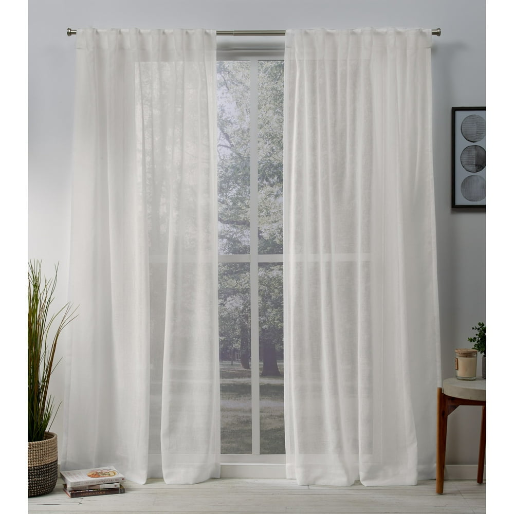 Exclusive Home Curtains 2 Pack Belgian Sheer Hidden Tab Top Curtain