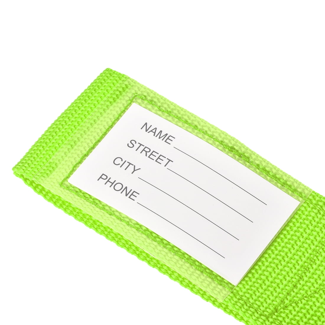 Unique Bargains Luggage Straps Belts with Buckle Label Adjustable Bag Packing Accessories Light Green