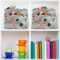 thumbnail image 6 of Yayeee Canvas Storage Basket with Handles for Shelves Fabric Bins Closet Organizer, Colorful Flowers Blossoms, 6 of 8
