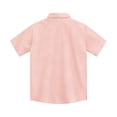 thumbnail image 4 of TIREOW Kids Boys Short Sleeve Dress Shirt Solid Color Button Down Shirt Summer Comfortable Casual Shirt Tops, 4 of 8