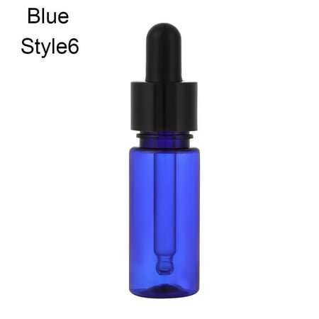 1Pcs New Perfume Container Essential Oil Bottles Empty Dropper Bottle With Pipette Jars Vials Cosmetic Bottling BLUE STYLE6