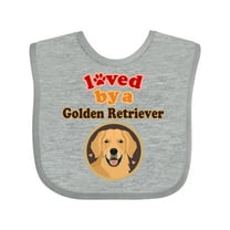 Inktastic Golden Retriever Dog Lover Boys or Girls Baby Bib