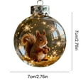 thumbnail image 2 of Yucurem 2026 Wildlife Wonders Collection Crystal Glass Ornament, Vivid 3D Animal Christmas Decoration, Clear Plastic Xmas Balls, Luxury Winter Tree Decor (Squirrel), 2 of 8