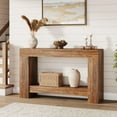 thumbnail image 4 of Gaderth 63 Inch Entryway Console Table With 2 Tier Open Storage, Long Wooden Sofa Accent Table For Behind Couch, Modern Farmhouse Hallway Table For Living Room Entrance Foyer Corridor, 4 of 7