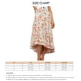 thumbnail image 4 of Falda con estampado floral para mujer, falda floral elástica de verano para mujer, falda con cintura elástica, falda tipo A diseñada para brindar precisión, 4 of 4