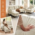 thumbnail image 3 of Soscana Corduroy Living Room Furniture Set,Convertible Sectional Sofa with Storage Ottoman & Accent Chair,3 Seat L Shaped Couch with Reversible Chaise & Side Pockets, for Living Room Office Apartment, 3 of 7