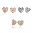 thumbnail image 2 of QQTDFG Rose Gold Platinum Plated Earrings Stud AAA Zirconia Push Back Heart .64" L241-18K Gold Rose Plated, 2 of 2