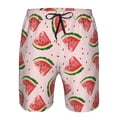thumbnail image 4 of Naloa Hand Drawn Watermelon Men's Beach Shorts, Surfing shorts, Swim trunks, Quick Dry Swim Trunks for Surfing Beach Fun - Medium, 4 of 9