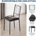 thumbnail image 4 of YUSAZENS 5 Piece Dining Set, Metal Frame Table & 4 Chairs, Compact Dinette Set for Kitchen Dining Room Small Apartment Brown, 4 of 8