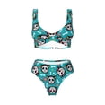 thumbnail image 4 of Daiia Skull Cat Women's Bikini Set Two Piece Swimsuit High Waisted Bikini Adjustable Straps Bikini Perfect for Beach, Pool, and Summer Vacation-XX-Large, 4 of 9