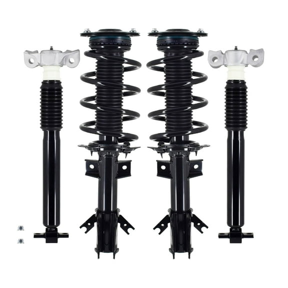 Set 4 Front Quick Complete Strut-Coil Spring-Rear Complete Shock Kit For 2015-2021 Ford Edge