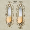thumbnail image 2 of Julianne Wall Sconce Pair Champagne Gold - Elegant Glam Style Sconces Set for Bedroom, Living Room, Bathroom - Hanging Candleholder Decor Candleholder Pair, 2 of 5
