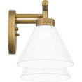 thumbnail image 4 of Quoizel Ira 2-Light Weathered Brass Vanity Light, 4 of 5