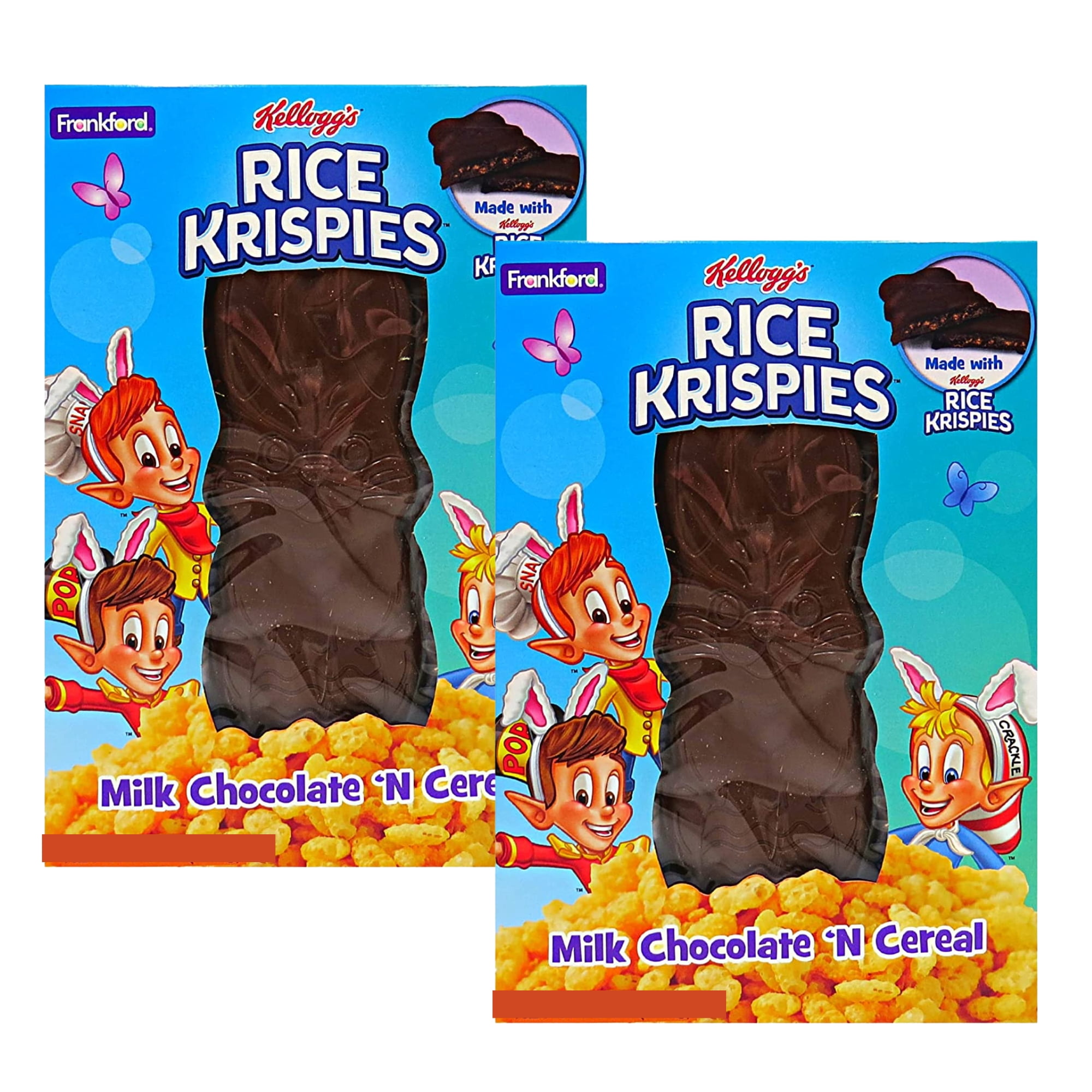 Crispy Cris Rabbit Rice Krispies Bunny Shaped Candy Bar Solid Rabbit Milk Chocolate and ...