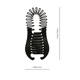 thumbnail image 2 of Xiao Hua Pinzas para el pelo tipo banana de 6 piezas, flexibles, para coletas, herramienta de peinado para mujeres (4 negras y 2 marrones), 2 of 5