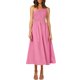 thumbnail image 2 of TRKIYQC vestidos largos acampanados para mujer 2022, verano sin mangas de un hombro fruncido Color sólido recorte de una pieza TRKIYQC casual, 2 of 6