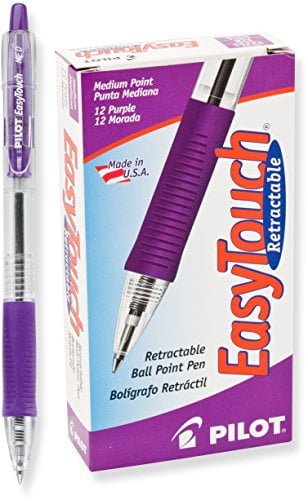 Blue Ink Fine Point 32002 Pilot EasyTouch Ballpoint Stick Pen Pack of 3 