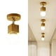 thumbnail image 5 of Lámpara de techo LED creativa Lámparas minimalistas Lámpara colgante E27 Lámpara de techo de madera para baño Apartamento de entrada, 5 of 7