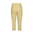 PXEVL Capri Leggings for Women 2024 Elastic High Waisted Cutout Yoga