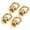 Gold Tone, variant on Uxcell 12x10mm Button Studs with D Ring Zinc Alloy Electroplating 4 Pack Gold Tone