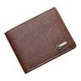 thumbnail image 5 of Mosey Men Wallet Faux Leather Solid Color Vintage Large Capacity Multi Pockets Portable Foldable Coin Changes Storage Purse Card Holder Business Gift, 5 of 8
