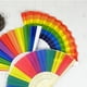 thumbnail image 3 of 2pcs 23cm Rainbow Ventilador plegable Rainbow Fan Ventilador plegable Ventilador de mano para fiesta, 3 of 5