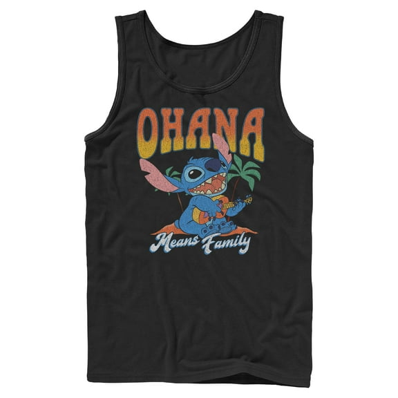 Mens Lilo & Stitch Ohana Guitar Tank Top