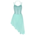 thumbnail image 4 of Aislor Women's Sparkle Sequins Ballet Skirt Lyrical Camisole Leotard Dress Dancewear, 4 of 7
