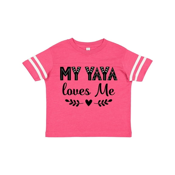 Inktastic My Yaya Loves Me Grandchild Girls Toddler T-Shirt