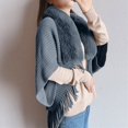 thumbnail image 4 of Permitime Shawl Knitting Thick Women's Loose Shawl With Collar Soft Warm Knitted Shawls & Wraps Women Shawls for Winter Sweater Wraps And Shawls Travel Scarf with Hidden Pocket Womens Wrap Coat with, 4 of 4