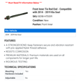 thumbnail image 2 of Front Inner Tie Rod End - Compatible with 2014 - 2019 Kia Soul 2015 2016 2017 2018, 2 of 2