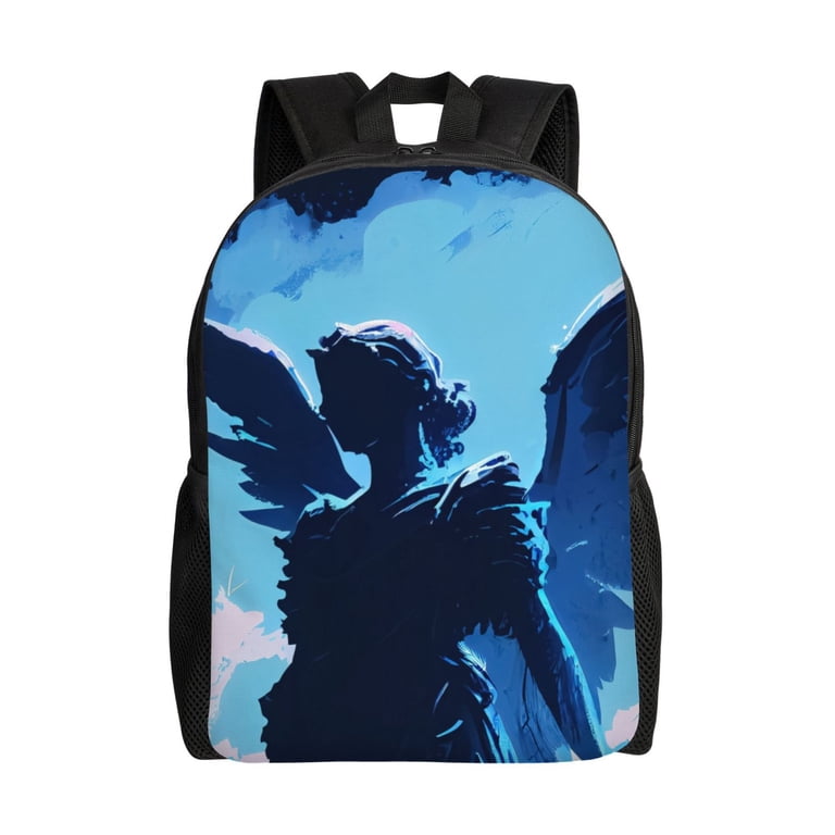 ZNDUO Travel Backpack, Blue Cartoon Angel Pattern Backpack  display picture 2
