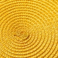 thumbnail image 2 of Round Braided Placemats Set of 6 Table Mats for Dining Tables Woven Washable Non-Slip Place mats 15 Inch, Yellow, 2 of 8