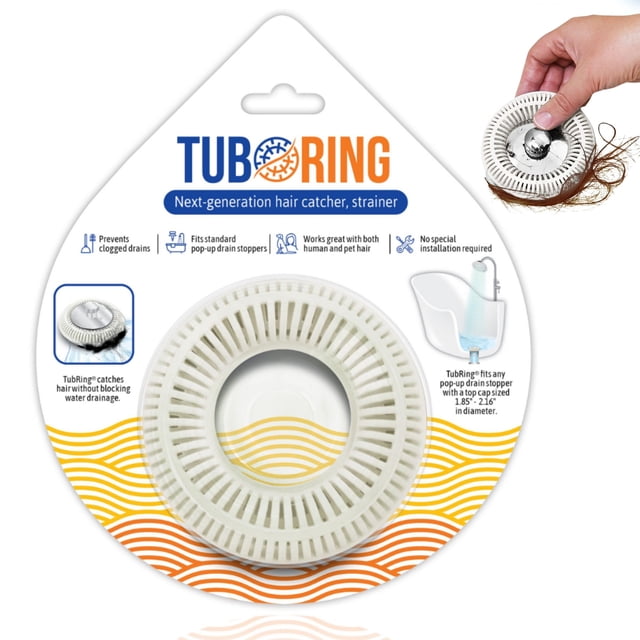Filtro atrapa cabellos TUB RING de silicona para desagüe 1.85-2.16"
