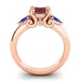 thumbnail image 4 of 2.50 Carat Round Cut Red Ruby & Blue Sapphire Gemstone Elegant Bridal Ring for Women Solid 18K Rose Gold Size 11 by Diamond-Capitals, 4 of 8