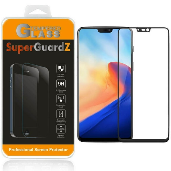 For OnePlus 6 - SuperGuardZ Full Cover Tempered Glass Screen Protector, Edge-To-Edge, 9H, Anti-Scratch, Anti-Bubble, Anti-Fingerprint