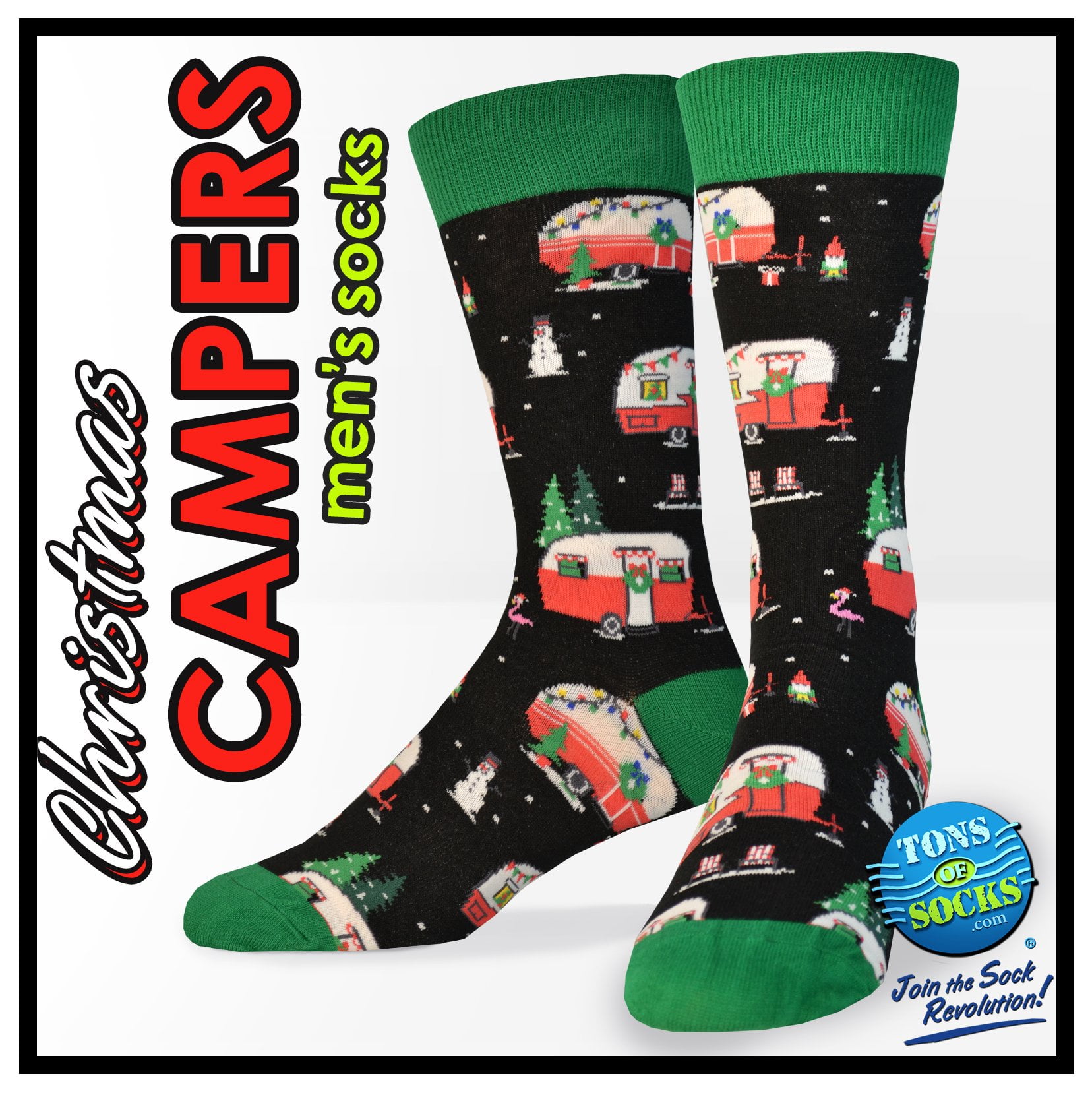 Socksmith Men's Christmas Camper Socks (FINAL SALE) Mens Christmas Socks