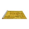 thumbnail image 2 of Ahgly Company Machine Washable Indoor Round Persian Yellow Traditional Area Rugs, 5' Round, 2 of 4