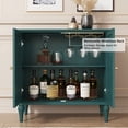 thumbnail image 4 of CBJCBJ 31.4"Mid Century Modern Sideboard Buffet Cabinet ,  Storage Cabinet with Adjustable Shelves, Accent Cabinet for Entryway, Dining Room,Green, 4 of 8