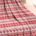 thumbnail image 3 of Red and White Christmas Pattern Blanket,Comfortable Soft Lamb Wool Throw Blanket,All Season,Warm Lightweight Blankets for Sofa Bed Couch Living Room Chair,30"x40", 3 of 4