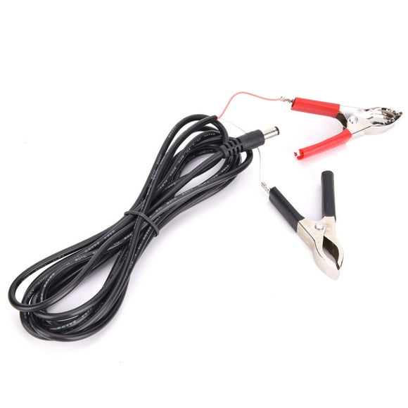 Ticfox Fiche d'alimentation CC mâle vers pince crocodile connecteurs de fil 2 Pcs pinces crocodiles doubles câbles adaptateur CC 3 mètres 12V/24V pour connecteur d'alimentation LED