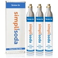 thumbnail image 1 of Set de cilindros de CO2 Simpli Soda de 14,5 oz, de rosca, paquete de 3, 1 of 6